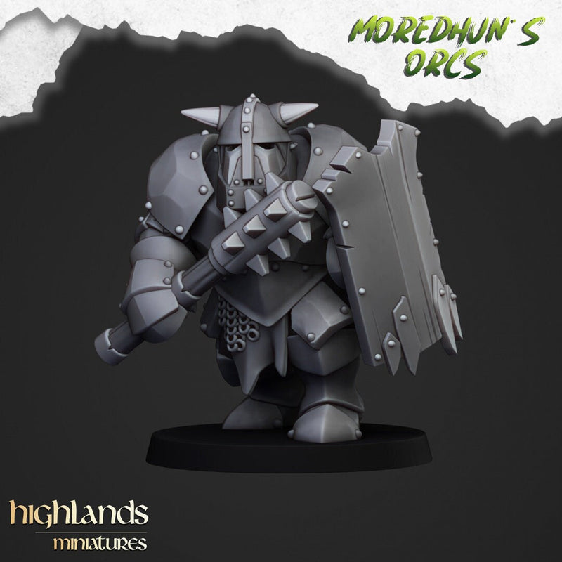 Armored Orc Warriors - Highlands Miniatures | Goblin | Black Orc | Ork | Orcs | Warrior | Fantasy | Pathfinder | Wargaming | Squad | Heavy-5