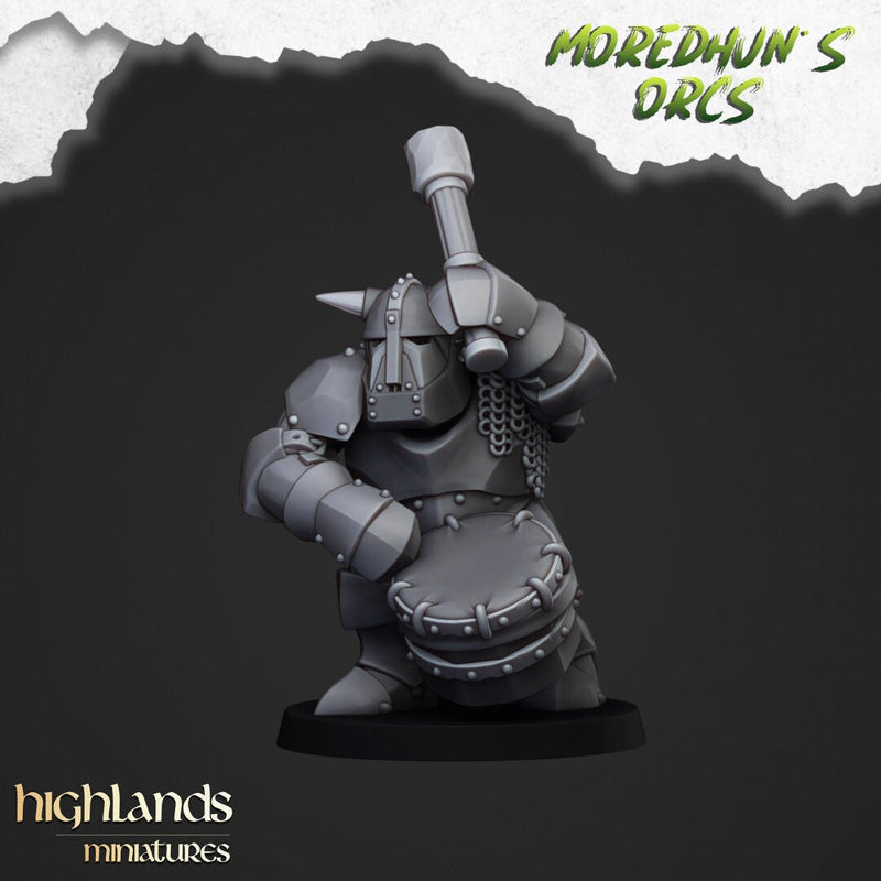Armored Orc Warriors - Highlands Miniatures | Goblin | Black Orc | Ork | Orcs | Warrior | Fantasy | Pathfinder | Wargaming | Squad | Heavy-7