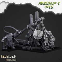 Orc Stonethrower - Highlands Miniatures | Goblin | Black Orc | Ork | Orcs | Siege | Fantasy | Pathfinder | Wargaming | Catapult | Artillery-1