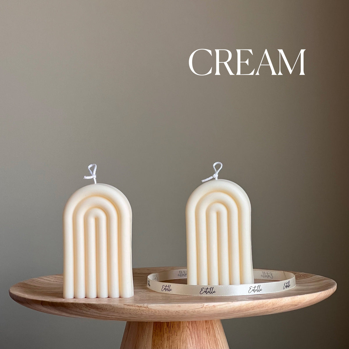 Hand Poured Rainbow Soy Wax Candle: Sculptural Home Decor-3