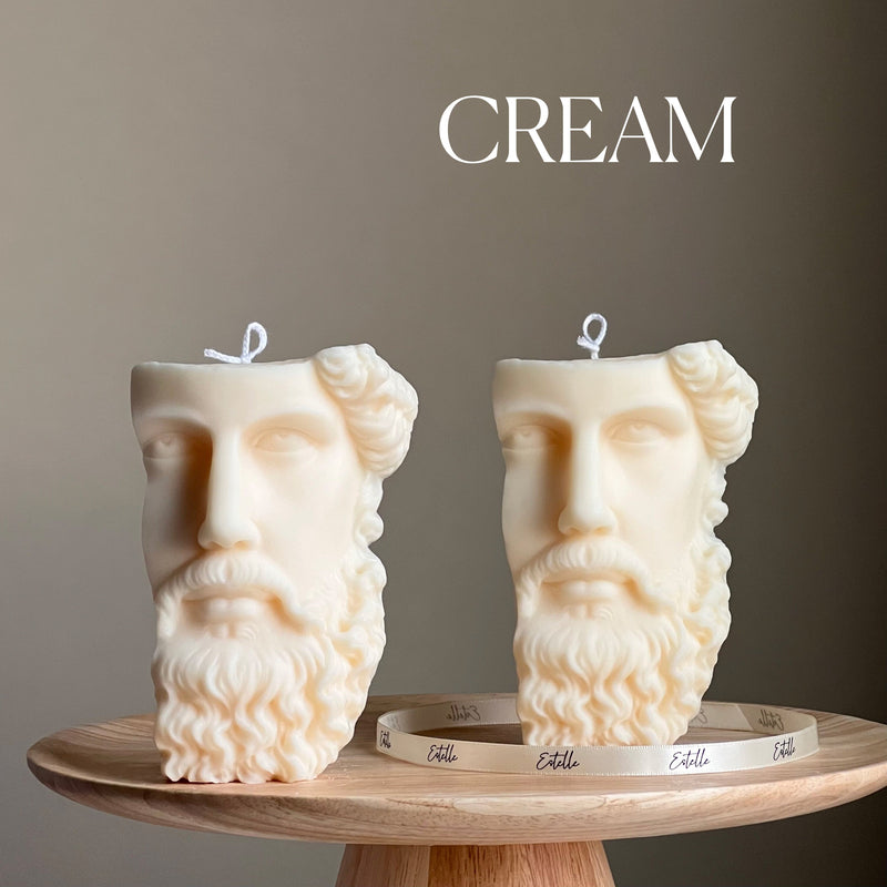 Zeus Bust Soy Candle | Greek Statue Decor-5