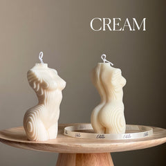 Geometric Woman Torso Candle: Handmade Vegan Soy Wax Sculpture-6