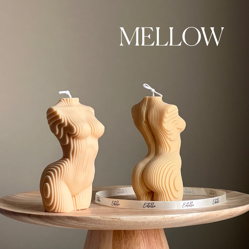 Geometric Woman Torso Candle: Handmade Vegan Soy Wax Sculpture-5