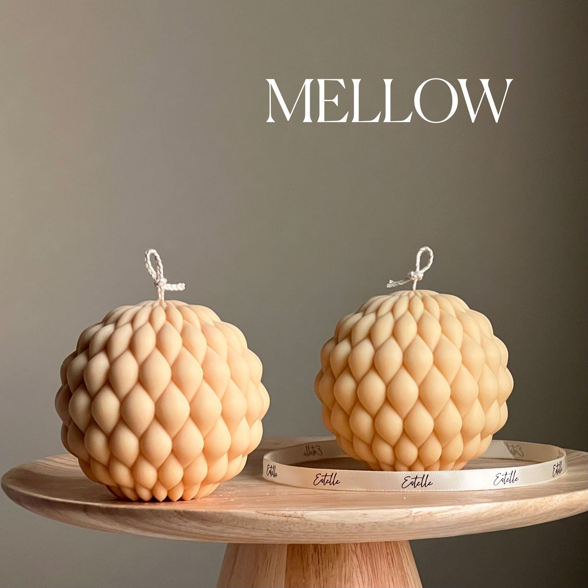 Large Bubble Ball Candle: Handmade Soy Pillar Candle, Home Decor-2