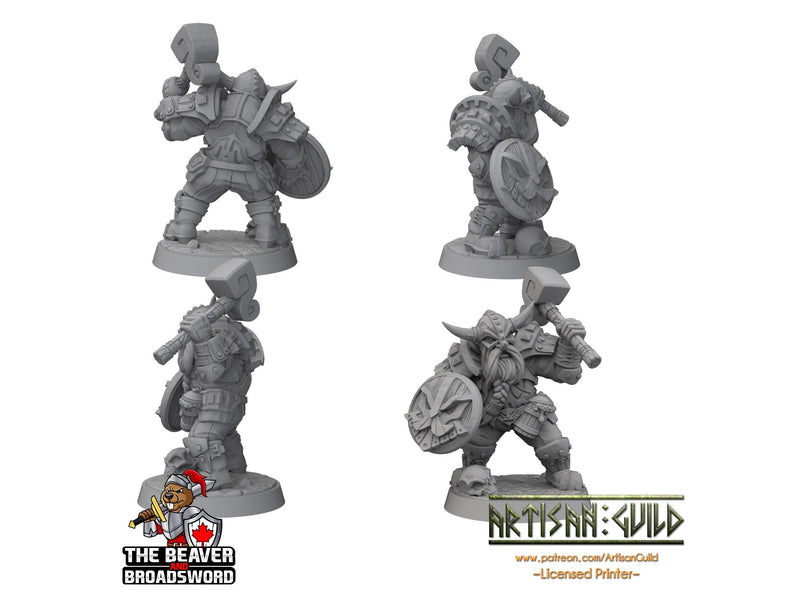 Dwarven Defender B - Artisan Guild | DnD | Fighter | Barbarian | Dwarf | Cleric | Paladin | Pathfinder | TTRPG | Wargaming, Frostgrave-2
