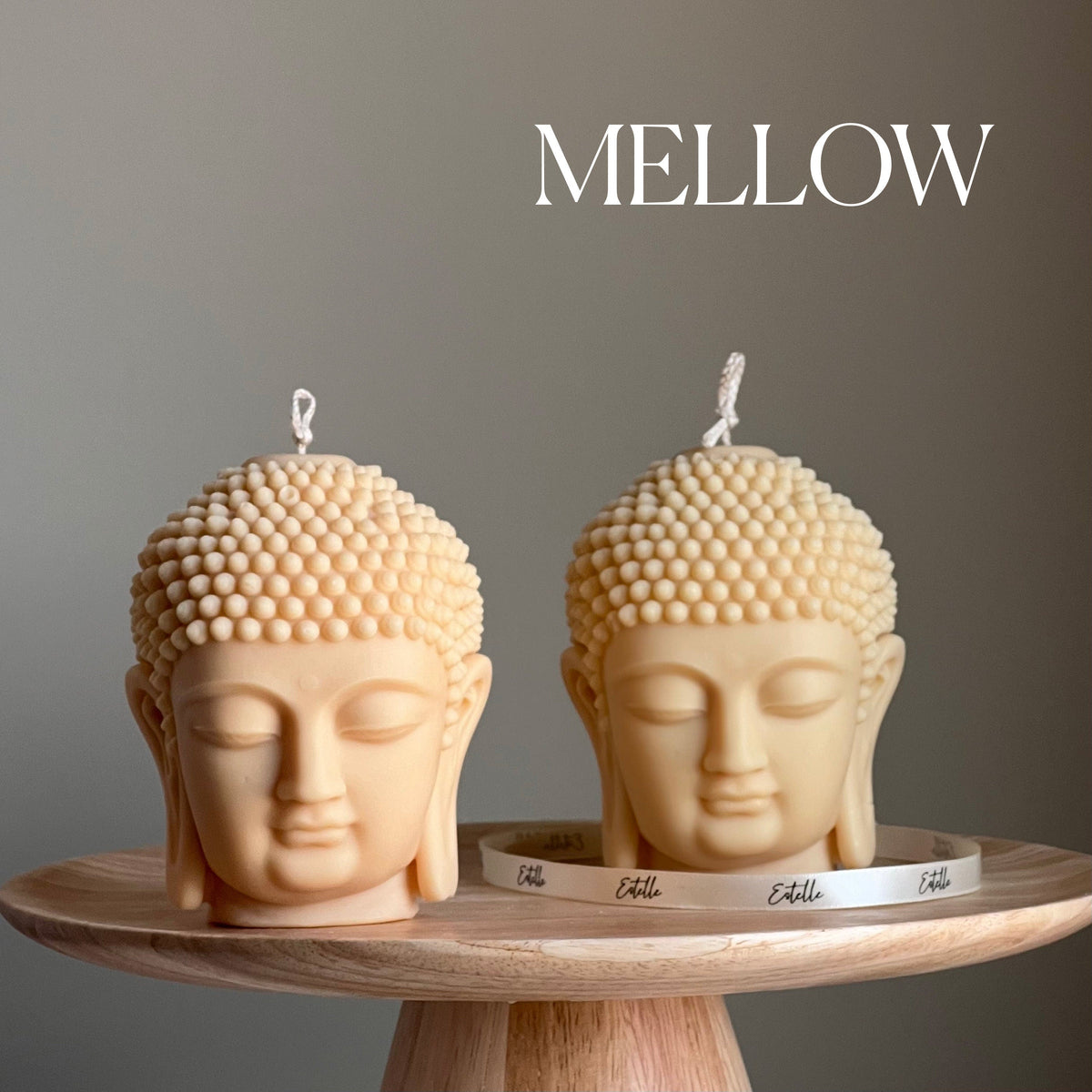 Buddha Bust Candle | Sculptural Soy Wax Statue-4