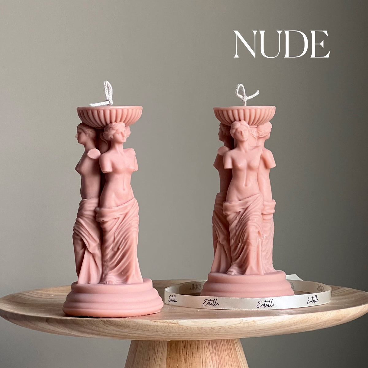 Venus Greek Goddess Soy Candle: Sculptural Column Statue Candle-2