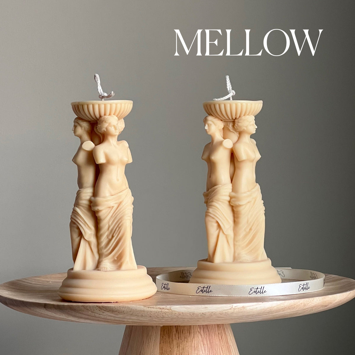 Venus Greek Goddess Soy Candle: Sculptural Column Statue Candle-4