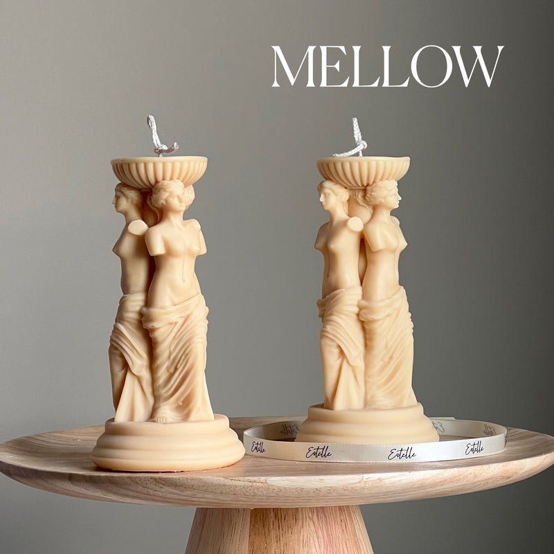 Venus Greek Goddess Soy Candle: Sculptural Column Statue Candle-4