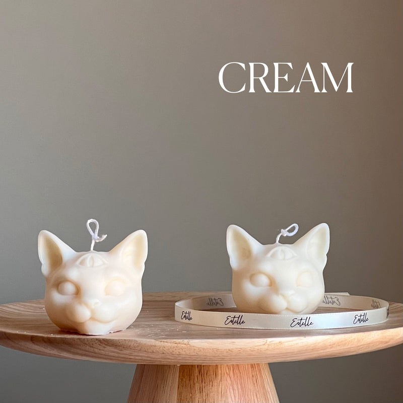 Handmade Cat Head Soy Candle: Trendy Home Decor-3