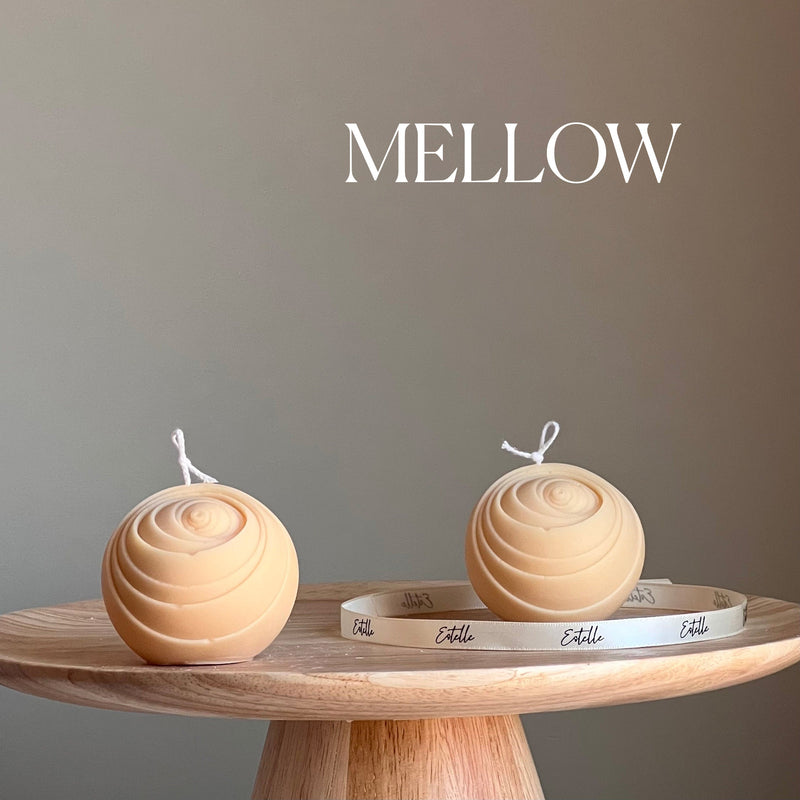 Lined Ball Soy Candle: Sculptural Home Decor-5