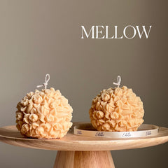 Flower Ball Candle: Handmade Soy Vegan Home Decor-4