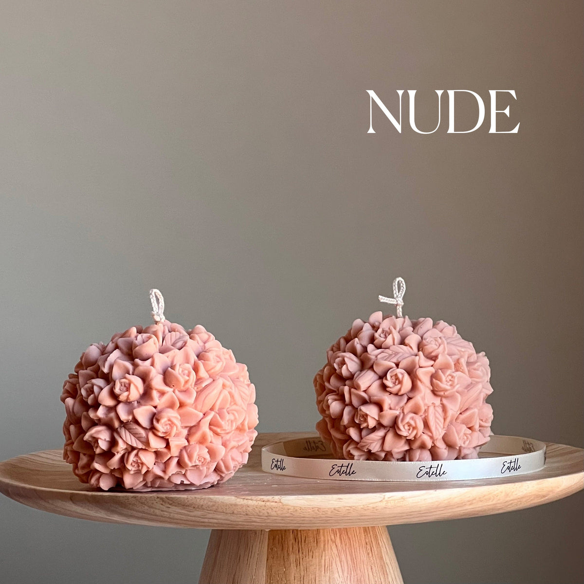 Flower Ball Candle: Handmade Soy Vegan Home Decor-2