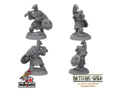 Female Dwarven Defender 2 - Artisan Guild | DnD | Fighter | Barbarian | Dwarf | Cleric | Paladin | Pathfinder | TTRPG, Wargaming, Frostgrave-2