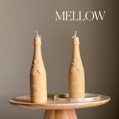 Champagne Bottle Candle: Decorative Soy Pillar Candle-4