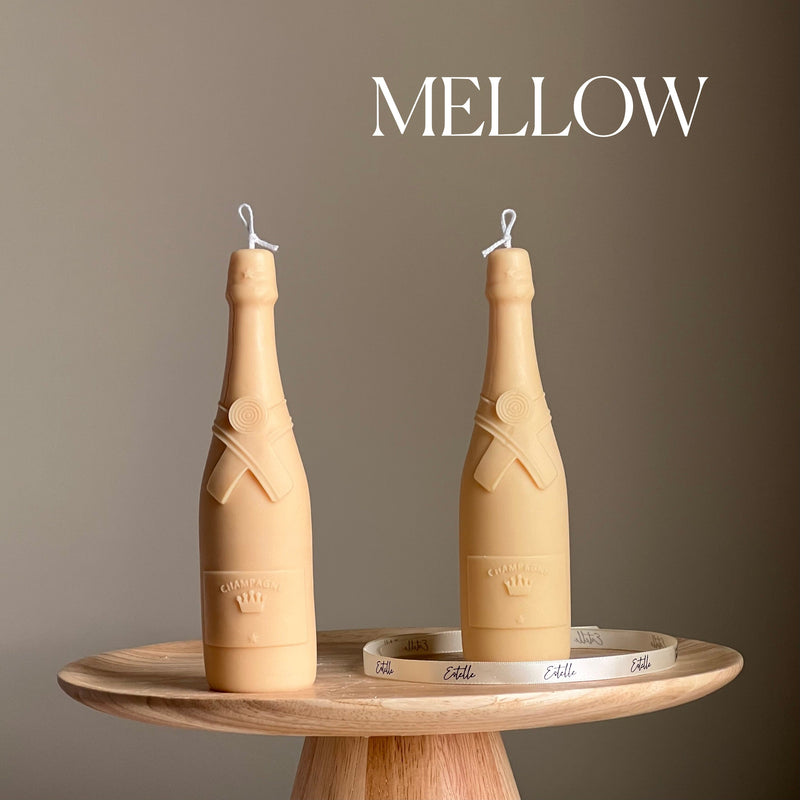 Champagne Bottle Candle: Decorative Soy Pillar Candle-4
