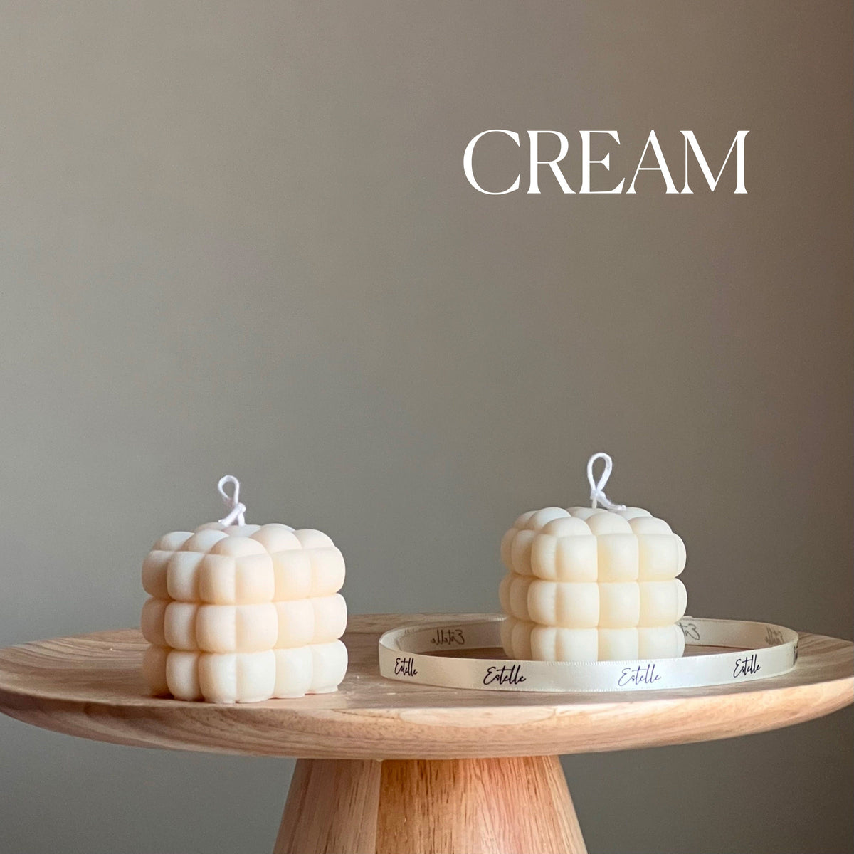 Cube Candle: Handmade Soy Pillar Candle, Home Decor-3