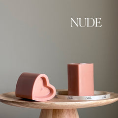 Heart Soy Pillar Candle | Minimalist Home Decor-2
