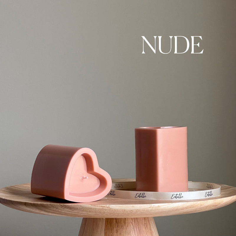 Heart Soy Pillar Candle | Minimalist Home Decor-2