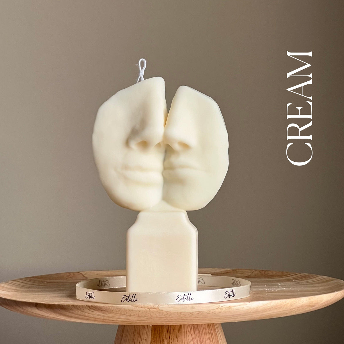 Couple Soy Candle: Handmade Decorative Pillar Candle-3