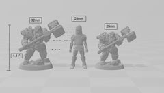 Two handed hammer Dwarven Defender - Artisan Guild | DnD | Fighter | Barbarian | Dwarf | Cleric | Paladin | Pathfinder | TTRPG | Wargaming-3