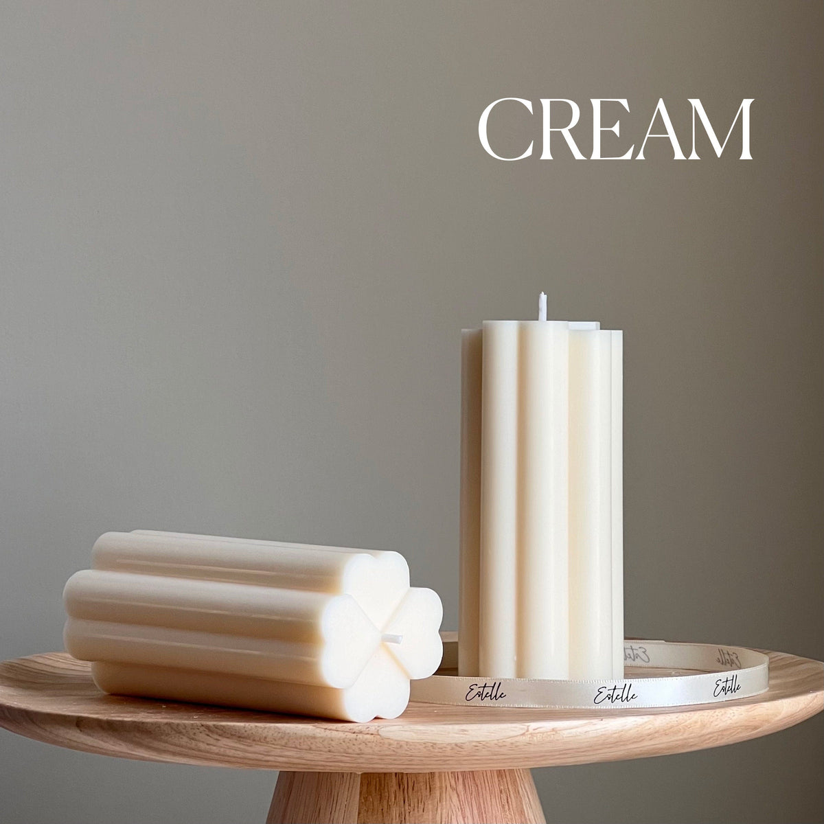 Lucky Leave Soy Pillar Candle: Sculptural Home Decor-3