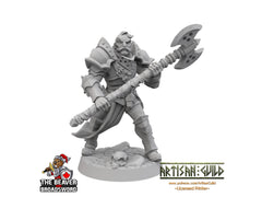 Axe Weilding Male Fighter dnd Mini - Artisan Guild | Barbarian | Knight | Cleric | Paladin, Pathfinder, TTRPG, Wargaming, Warrior, Human-1