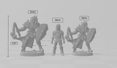 Female Human Fighter dnd Mini - Artisan Guild | Barbarian | Knight | Cleric | Paladin, Pathfinder, TTRPG, Wargaming, Warrior-3