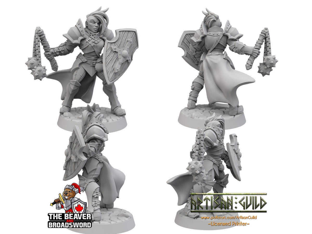 Female Human Fighter dnd Mini - Artisan Guild | Barbarian | Knight | Cleric | Paladin, Pathfinder, TTRPG, Wargaming, Warrior-2