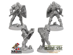 Heavy Armored Female Human Fighter dnd Mini - Artisan Guild | Barbarian | Knight | Cleric | Paladin, Pathfinder, TTRPG, Wargaming, Warrior-2