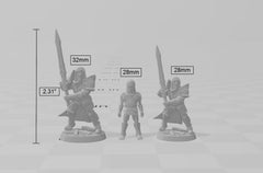 Male Human Fighter dnd Mini with Greatsword - Artisan Guild | Barbarian | Knight | Cleric | Paladin, Pathfinder, TTRPG, Wargaming, Warrior-3