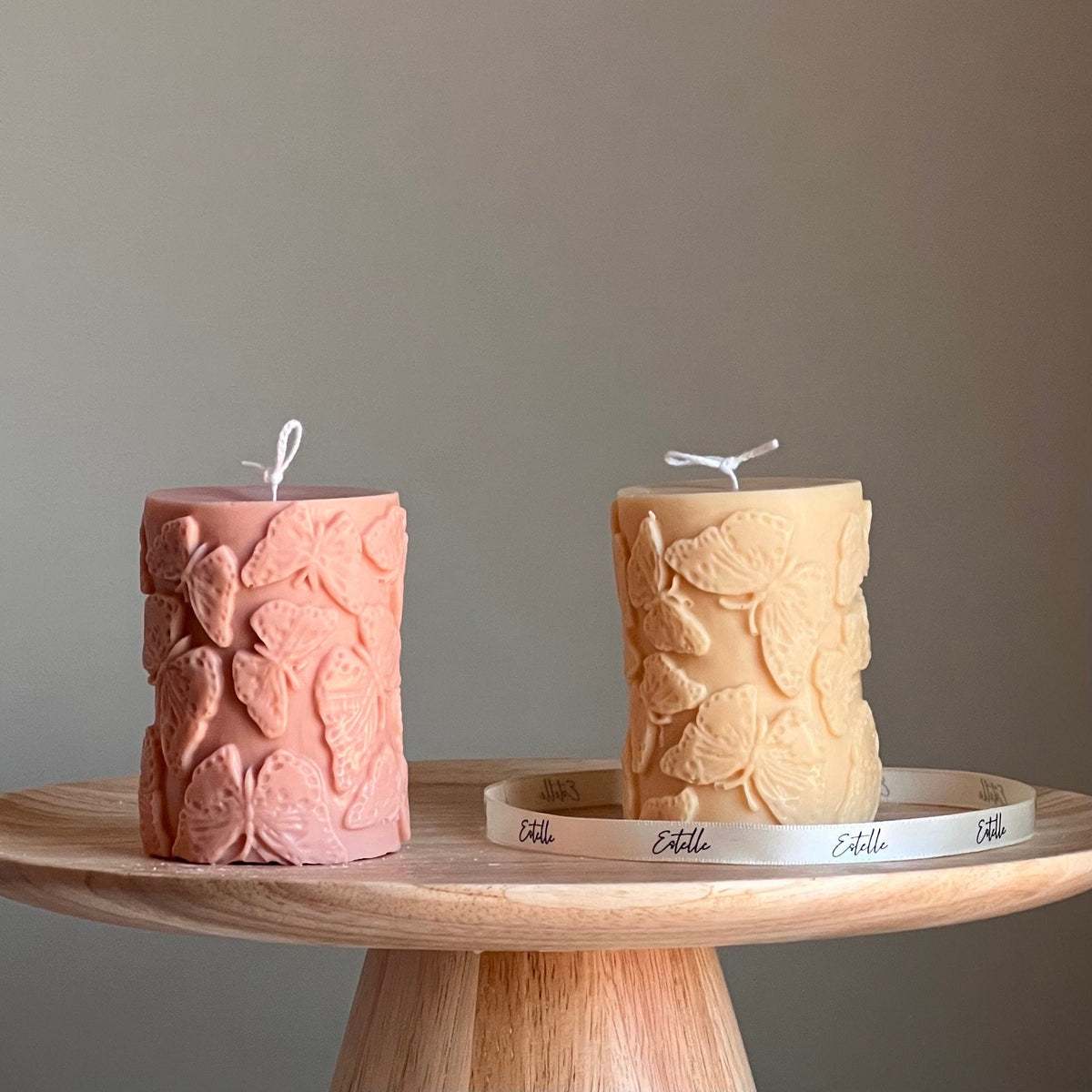 Butterfly Soy Pillar Candle | Home Decor-1