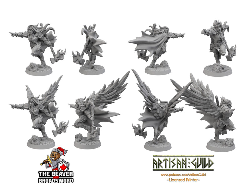Ascended Human Female Fighter dnd mini - Artisan Guild | Aasimar | Angel | Knight | Cleric, Paladin, Pathfinder, TTRPG, Wargaming, Warrior,-3