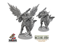Ascended Human Male Fighter dnd mini - Artisan Guild | Aasimar | Angel | Knight | Cleric, Paladin, Pathfinder, TTRPG, Wargaming, Warrior,-1