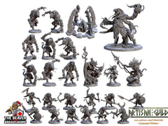 Sandfang Ratkin complete  28/32mm mini set- Artisan Guild | Animal | Rat | Unit | Fighter | Ratfolk | Wizard | Pathfinder | Wargaming | Hero-1