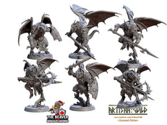 Draconic Shock Troops mini set- Artisan Guild | Dragon | Dragonkin | Dragonborn | Fighter | Barbarian | Ranger | Pathfinder | Wargaming 32mm-1
