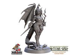 Onixia the Tempest 28/32mm mini - Artisan Guild | Dragon | Dragonkin | Dragonborn | Female | Sorcerer | Warlock | Pathfinder | Wargaming-1