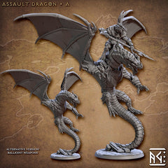 Draconic Assault Dragons mini set - Artisan Guild | DnD | Dragon | Flying | Dragonborn | Fighter | Barbarian | Pathfinder | Wargaming, Drake-3