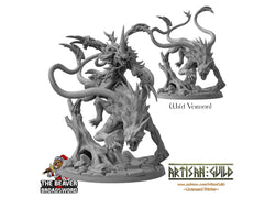 Bonegnasher Stalkerfiend 28/32mm dnd mini - Artisan Guild | Monster | Mount | Gnoll | Displacer Beast | Fantasy, Pathfinder, Wargaming-1