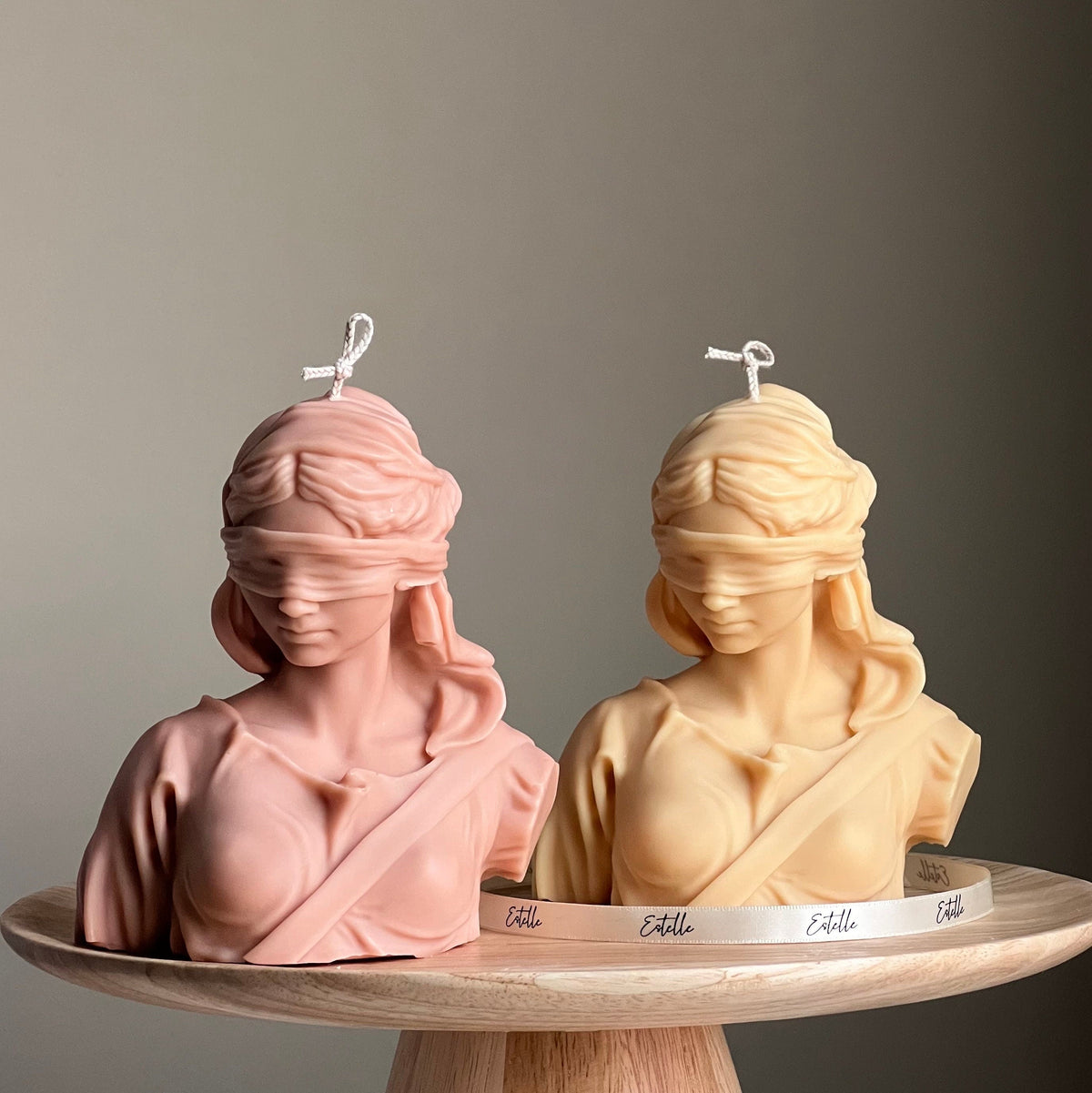 Blind Justice Soy Wax Candle: Woman Bust Statue Candle-1