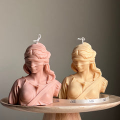 Blind Justice Soy Wax Candle: Woman Bust Statue Candle-1
