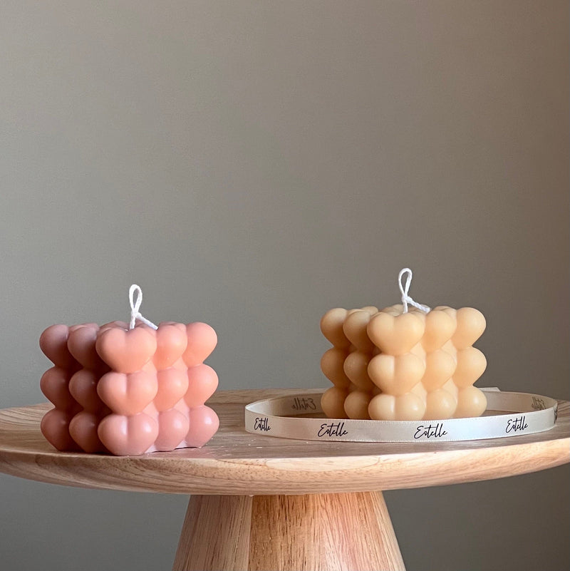 Heart Cube Soy Candle | Handmade Home Decor-1