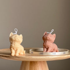Handmade Kitty Soy Candle | Decorative Pillar-1