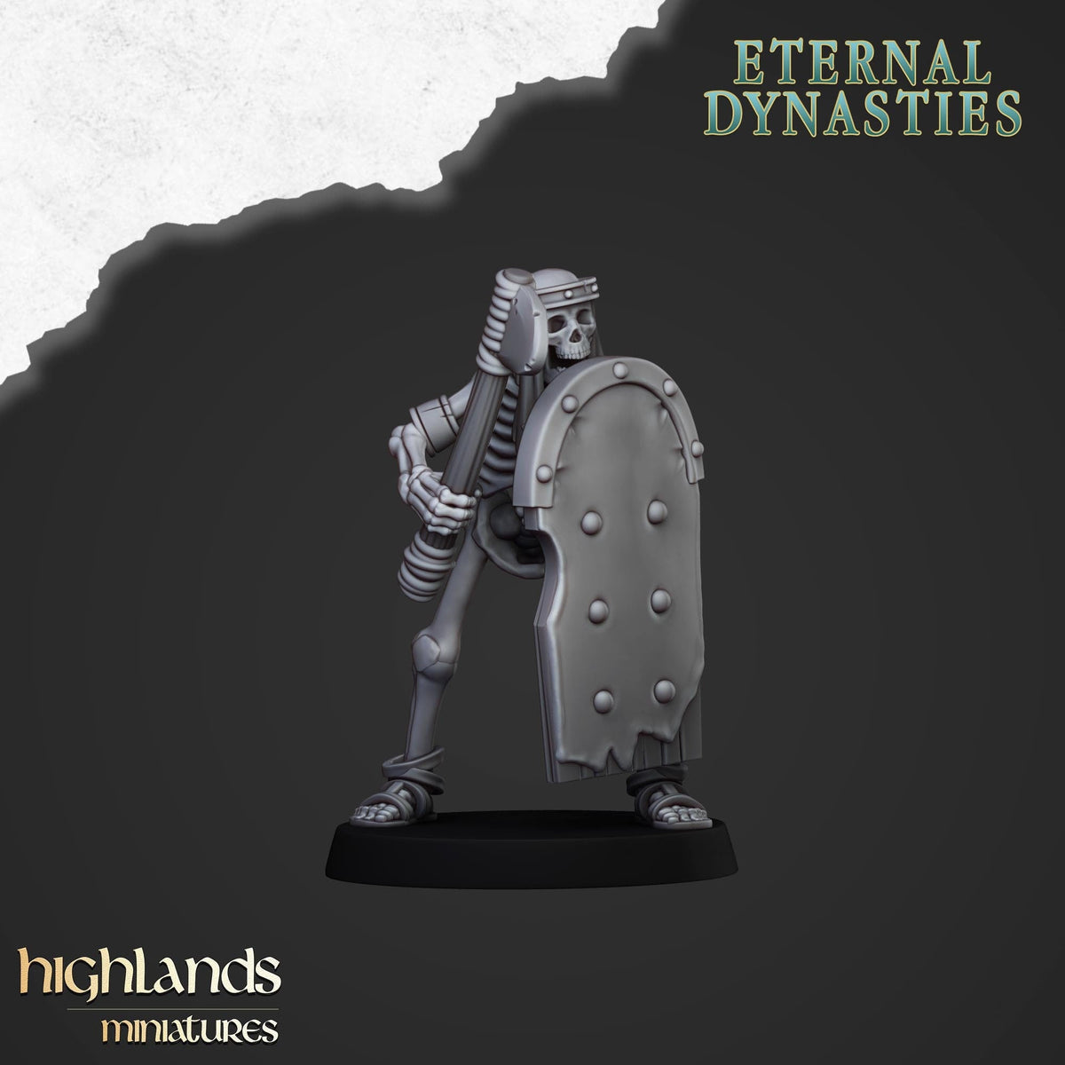 Ancient Skeletons with Melee Weapons - Highlands Miniatures | Undead | Skeleton | Lich | Ancient | Desert | Fantasy | Pathfinder | Wargaming-3
