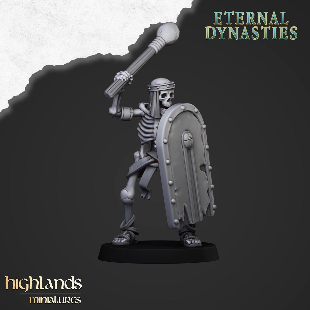 Ancient Skeletons with Melee Weapons - Highlands Miniatures | Undead | Skeleton | Lich | Ancient | Desert | Fantasy | Pathfinder | Wargaming-4