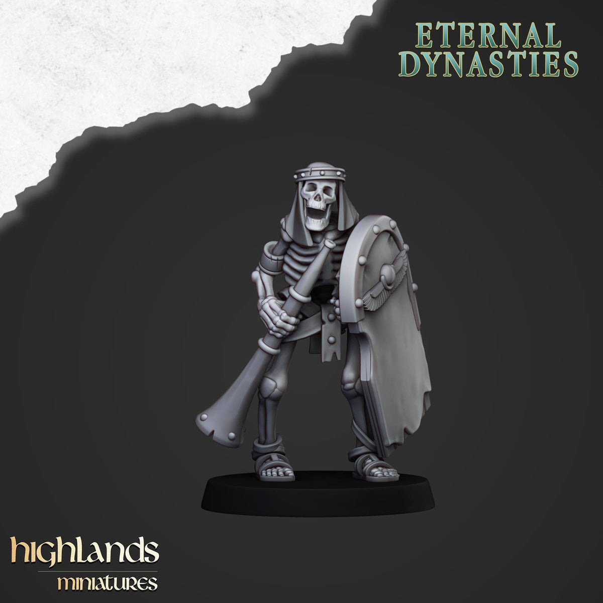 Ancient Skeletons with Spears - Highlands Miniatures | Undead | Skeleton | Lich | Ancient | Desert | Fantasy | Pathfinder | Wargaming-2