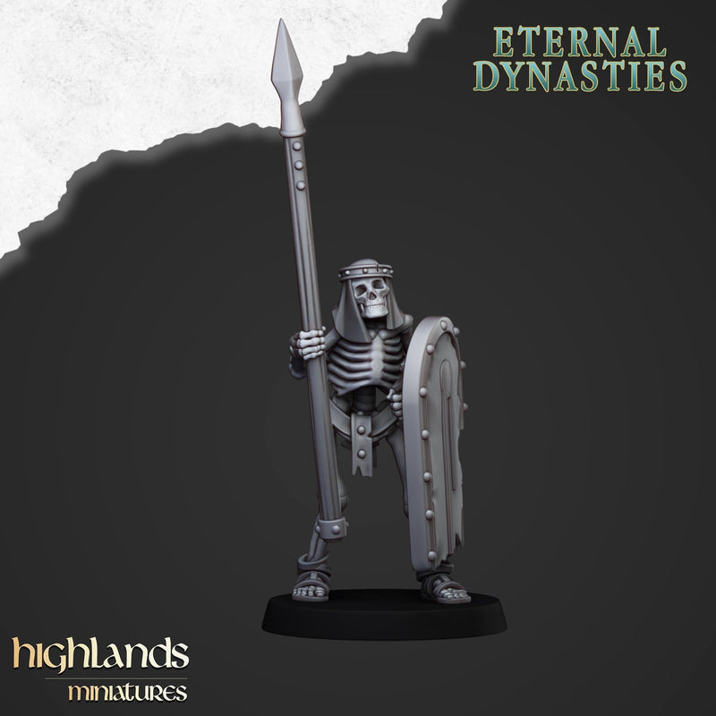 Ancient Skeletons with Spears - Highlands Miniatures | Undead | Skeleton | Lich | Ancient | Desert | Fantasy | Pathfinder | Wargaming-5