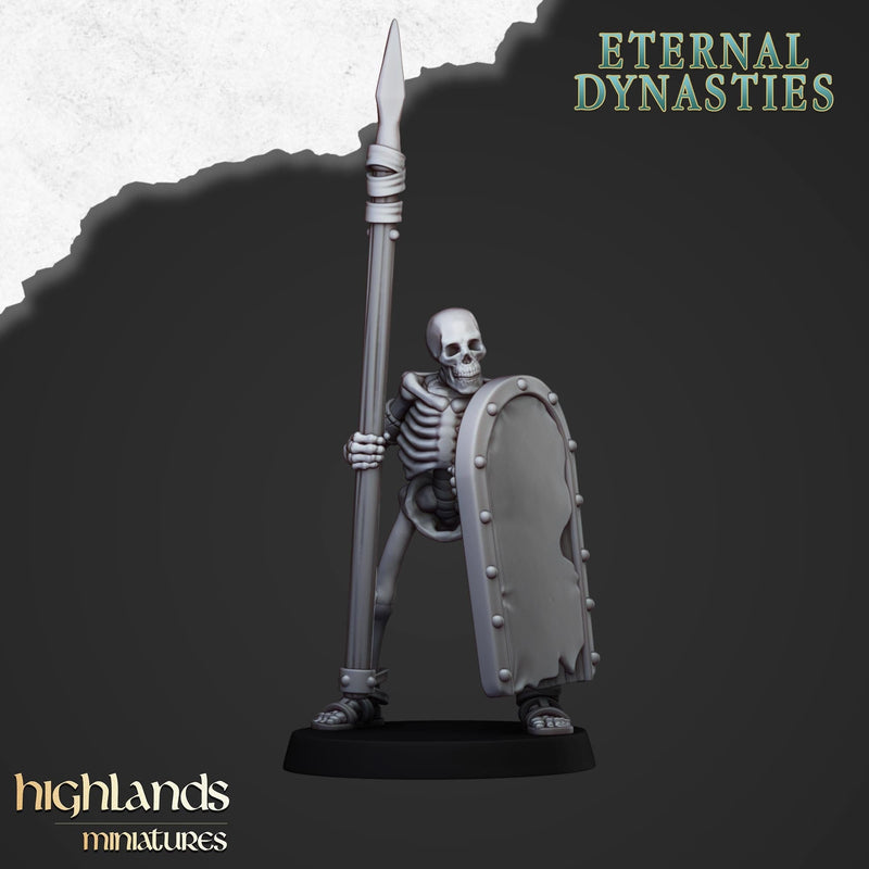 Ancient Skeletons with Spears - Highlands Miniatures | Undead | Skeleton | Lich | Ancient | Desert | Fantasy | Pathfinder | Wargaming-6