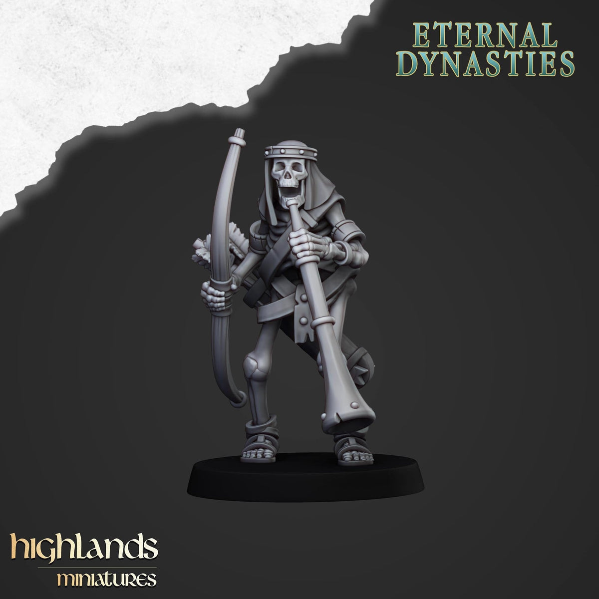 Ancient Skeletons with Bows - Highlands Miniatures | Undead | Skeleton | Lich | Ancient | Desert | Fantasy | Pathfinder | Wargaming-2