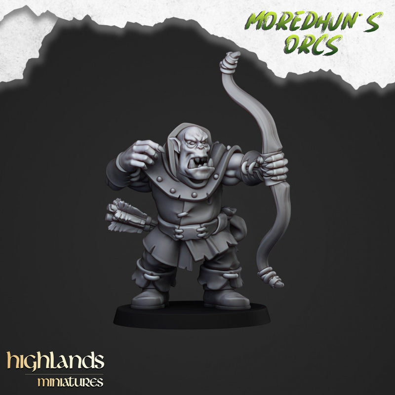 Orc Archers - Highlands Miniatures | Goblin | Black Orc | Ork | Orcs | Warrior | Fantasy | Pathfinder | Wargaming | Squad | Bowmen | Ranged-7